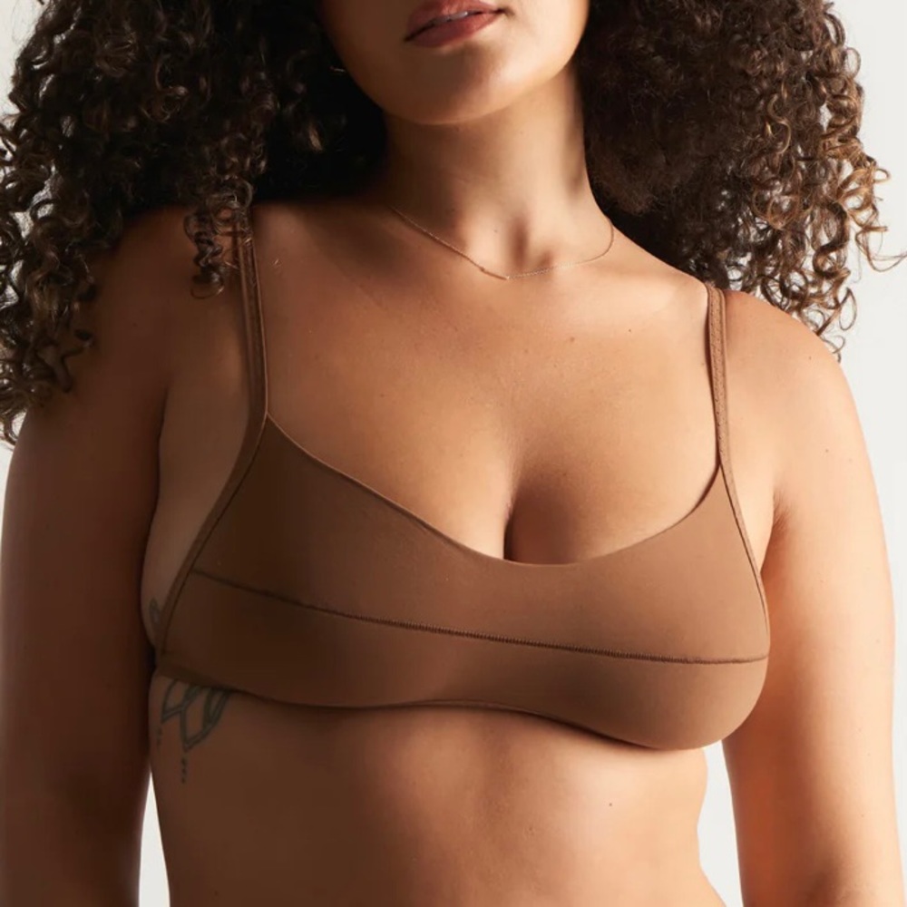 Nuudii Scoop System Wireless Bra Bralette Brown XLXL